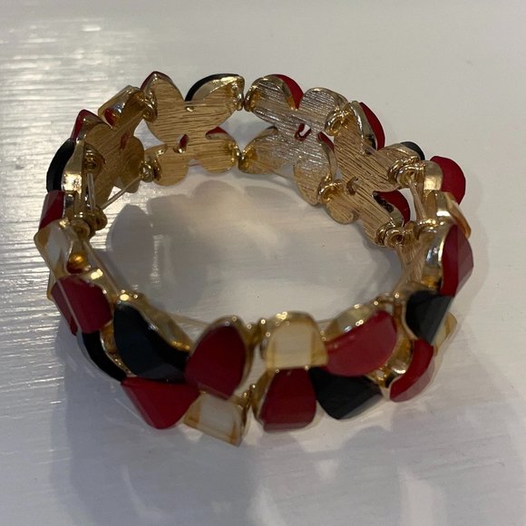 Francesca's Bracelet - Red, White, Black, & Gold - Picture 3 of 3